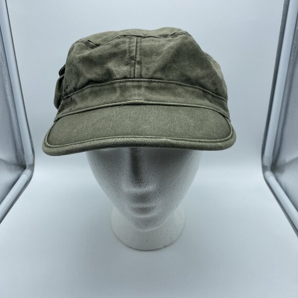 Green Military Style Cap Hat Flex-Fit Stretch OSFM American Rag - Picture 2 of 9